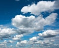 Beautiful white clouds in the clear blue sky, purity of nature Royalty Free Stock Photo