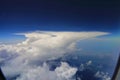 beautiful white clouds and raincloud in blue sky Royalty Free Stock Photo