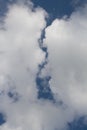 Beautiful white clouds separated from each other over blue sky