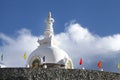 A beautiful white dome of Shanti stupa, Leh Royalty Free Stock Photo