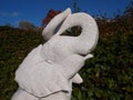Beautiful white elephant statue in a park Royalty Free Stock Photo