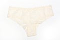 Beautiful female lace panties on white background