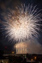 Beautiful white fireworks Royalty Free Stock Photo