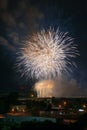 Beautiful white fireworks Royalty Free Stock Photo