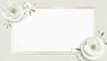 Elegant white floral frame design element Royalty Free Stock Photo