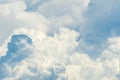 Beautiful white fluffy cloud abstract background. Cloudscape.  Fluffy white clouds on sunny day. Nature weather. Soft like cotton Royalty Free Stock Photo