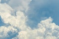 Beautiful white fluffy cloud abstract background. Cloudscape.  Fluffy white clouds on sunny day. Nature weather. Soft like cotton Royalty Free Stock Photo