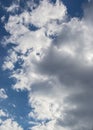 Beautiful white fluffy clouds against blue sky, natural background Royalty Free Stock Photo