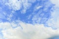 Beautiful white fluffy clouds with blue sky background. Nature weather, the vast cloud blue sky. Royalty Free Stock Photo