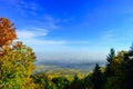 Beautiful white foggy layer over vineyards of Alsace, France Royalty Free Stock Photo