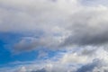 Beautiful white and grey clouds and cloud formations on a deep blue sky Royalty Free Stock Photo