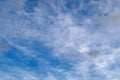 Beautiful white and grey clouds and cloud formations on a deep blue sky Royalty Free Stock Photo