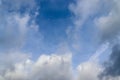 Beautiful white and grey clouds and cloud formations on a deep blue sky Royalty Free Stock Photo