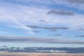 Beautiful white and grey clouds and cloud formations on a deep blue sky Royalty Free Stock Photo