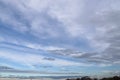 Beautiful white and grey clouds and cloud formations on a deep blue sky Royalty Free Stock Photo