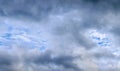 Beautiful white and grey clouds and cloud formations on a deep blue sky Royalty Free Stock Photo