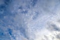 Beautiful white and grey clouds and cloud formations on a deep blue sky Royalty Free Stock Photo