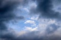 Beautiful white and grey clouds and cloud formations on a deep blue sky Royalty Free Stock Photo