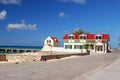 Beautiful white house on the beach