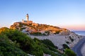 Lighthouse at Cape Formentor in the Coast of North Mallorca, Spain Balearic Islands . Royalty Free Stock Photo