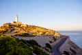 Lighthouse at Cape Formentor in the Coast of North Mallorca, Spain Balearic Islands . Royalty Free Stock Photo