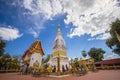 Beautiful white pagoda at Luang temple, Thailand.