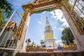 Beautiful white pagoda at Luang temple, Thailand.