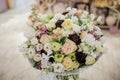 Beautiful white, pink, purple flower romantic bouquet