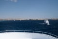 Beautiful white private motor yacht for a boat trip on the Red Sea, Egypt Royalty Free Stock Photo