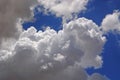 white puffy clouds in blue sky Royalty Free Stock Photo