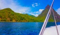 Beautiful white beach in Saint Lucia, Caribbean Islands Royalty Free Stock Photo