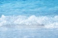 Beautiful white sand beach with soft ocean wave in summer time Royalty Free Stock Photo