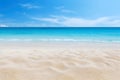 Beautiful white sand beach and tropical sea. Summer vacation background. Copy space. Royalty Free Stock Photo