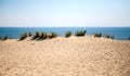Beautiful white sand dunes at the sea beach Royalty Free Stock Photo