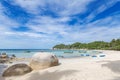 Beautiful white sand tropical beach at Koh Tao, Thailand. Royalty Free Stock Photo