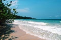 Beautiful white sands beach of Cerf island bay Royalty Free Stock Photo