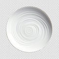beautiful white seramic dish isolated on transparent background Royalty Free Stock Photo