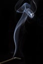 Beautiful White Smoke from a Burning Incense Stick Royalty Free Stock Photo