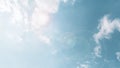 Beautiful white soft fluffy cirrocumulus clouds on a blue sky background,16:9 panoramic format Royalty Free Stock Photo