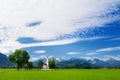 Beautiful white St. Coloman pilgrimage church, located near famous Neuschwanstein castle, Germany. Royalty Free Stock Photo