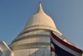 Beautiful White Stupa In Temple Bangkok Thailand Wat PhraSri