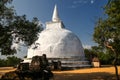 White stupa, Polonnaruwa, Sri Lanka Royalty Free Stock Photo
