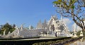 Beautiful white temple in Chiang Rai, Thailand Royalty Free Stock Photo