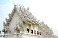 Beautiful white temple in Thailand. Royalty Free Stock Photo