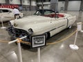 Beautiful White Vintage Cadillac at the Auto Show