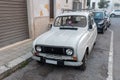 Beautiful white vintage Renault 4L Quatrelle