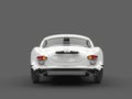 Beautiful white vintage sports car - back view Royalty Free Stock Photo