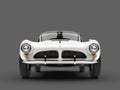 Beautiful White Vintage Sports Car - Front View