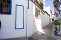 Beautiful White Walls Decorated with Colorful Flowers in Cordoba Royalty Free Stock Photo