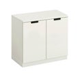 Beautiful white wooden modern cupboard isolated Royalty Free Stock Photo